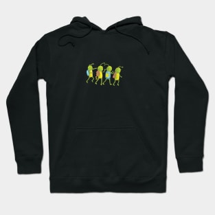 Martians Walking Illustration Hoodie